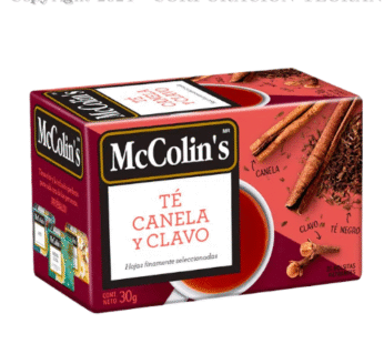 TÉ CANELA Y CLAVO MC COLINS X 25 BOLSITAS