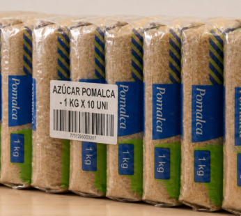 AZÚCAR RUBIA POMALCA 1 KG PAQUETE X 10 UNI