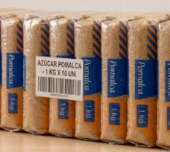 AZÚCAR RUBIA POMALCA 1 KG PAQUETE X 10 UNI