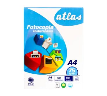 CAJA X 10 PQT PAPEL BOND ATLAS 75 GR X 500 HJ