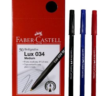 LAPICERO FABER-CASTELL LUX 034 MEDIUM CJ X 50 UND