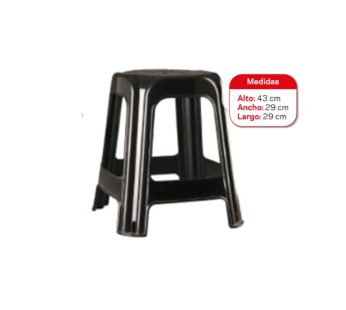 BANCO NEGRO DE PLASTICO GOL