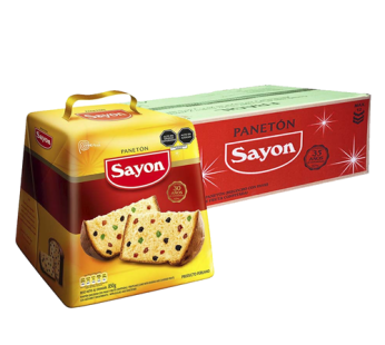 PANETON SAYON CAJA 750 GR CJ. DE 6 UNIDADES