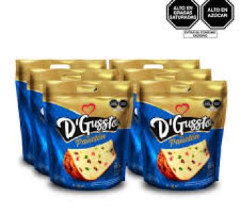 PANETON D’GUSSTO BOLSA 900 GR. CJ. DE 6 UNIDADES