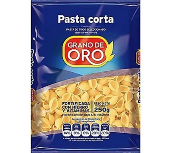 FIDEOS GRANO DE ORO X 1 KG (4 BOLSAS DE 250 GR)