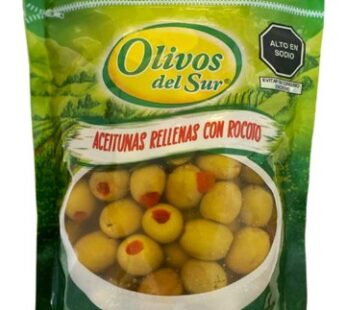 ACEITUNA VERDE RELLENA CON ROCOTO X 250 GR OLIVOS DE SUR