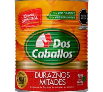 CONSERVA DE DURAZNO DOS CABALLOS X 850 GR