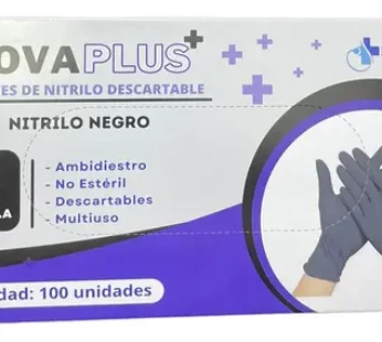 GUANTES DE NITRILO NEGRO TALLA S DISP X 100 UNI