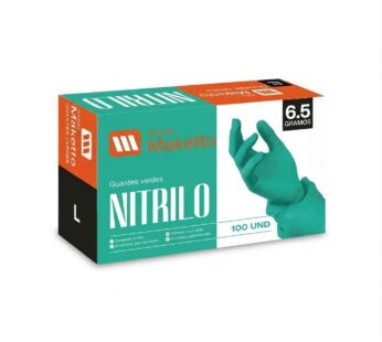 GUANTES DE NITRILO VERDE TALLA L DISP X 100 UNI
