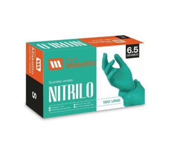 GUANTES DE NITRILO VERDE TALLA S DISP X 100 UNI
