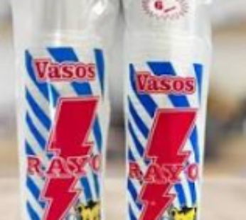 VASOS DE PLÁSTICO TRANSPARENTE 6 OZ RAYO X 100 UNI