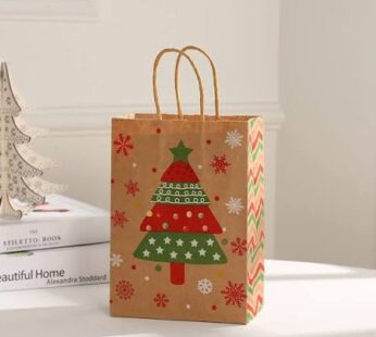 BOLSA KRAFT DE REGALO NAVIDEÑA PEQUEÑA