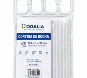 CORTINA DE DUCHA HOGALIA 1 PLAZA 180 CM X 180 CM